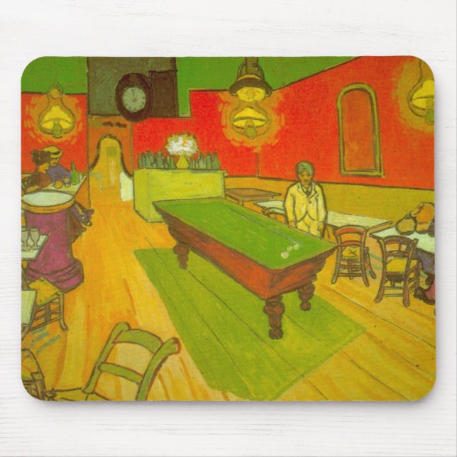 Tapis De Souris Le Café de nuit de Vincent van Gogh (Devant)