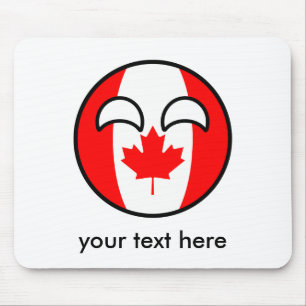 Tapis De Souris Le Canada Geeky tendant drôle Countryball