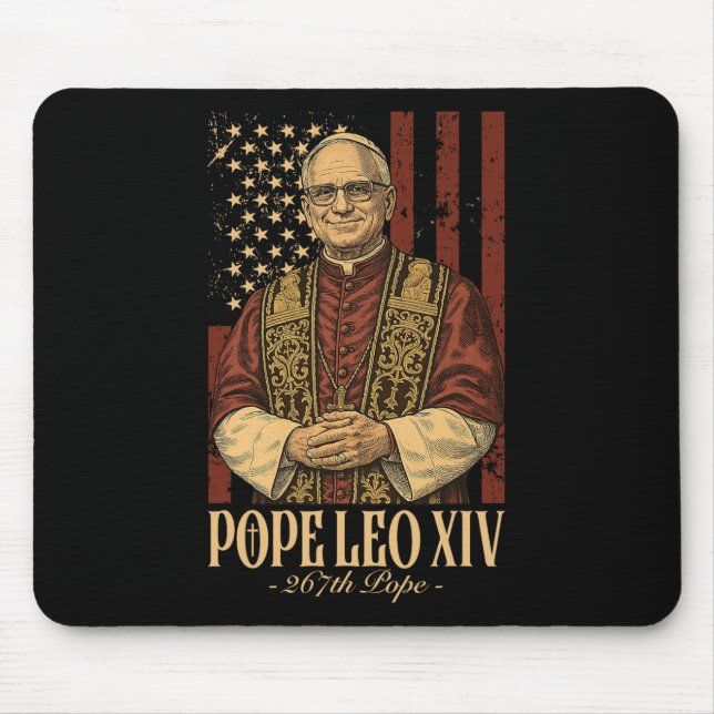 Tapis De Souris Le cardinal Robert Prevost le pape Leo Xiv (Devant)