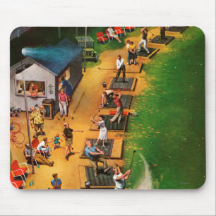 Tapis De Souris Le champ d'exercice de golf par John hésitent