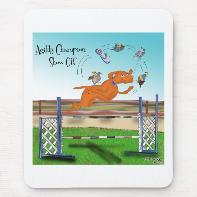 Tapis De Souris Le champion d'agilité montrent (Devant)