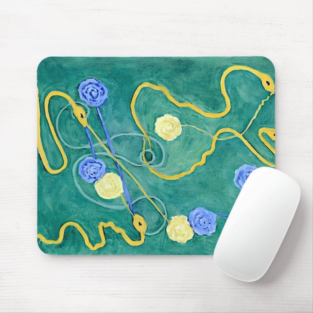 Tapis De Souris Le chaos primitif par Hilma af Klint (Avec souris)