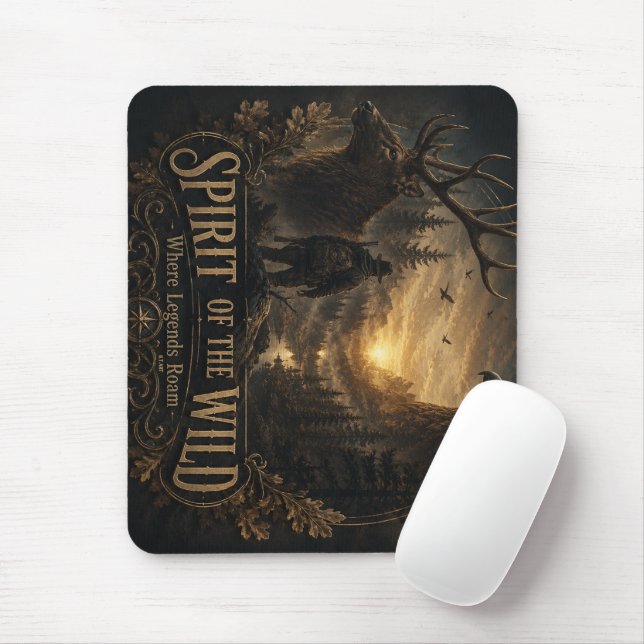 Tapis De Souris Le Chasseur, dans le silence sauvage (Avec souris)