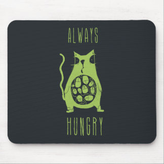 Tapis De Souris Le chat affamé a faim