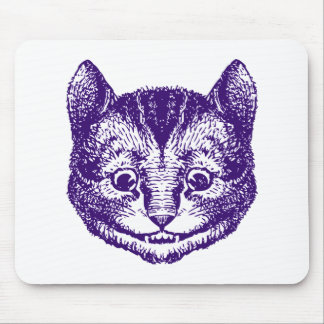 Tapis De Souris Le chat de Cheshire a encré le pourpre