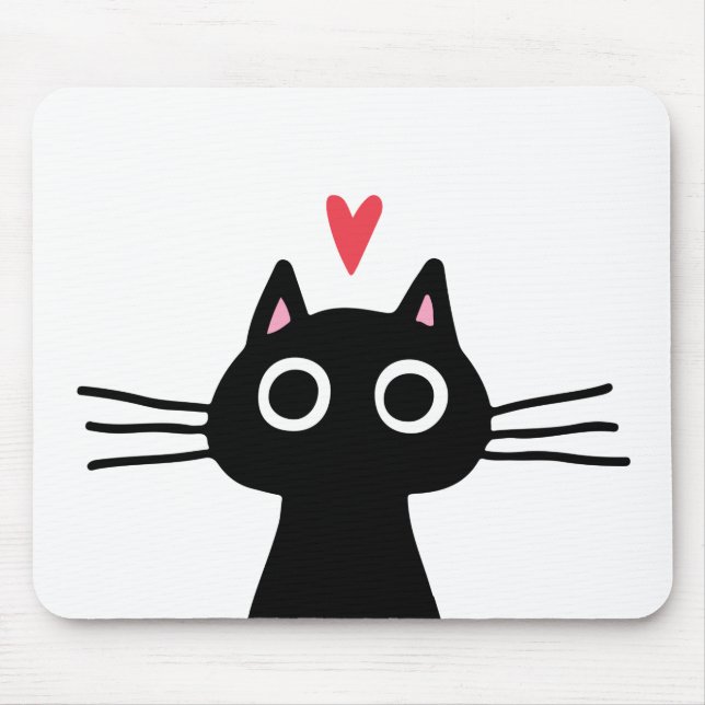 Tapis De Souris Le Chat de la Saint-Valentin (Devant)