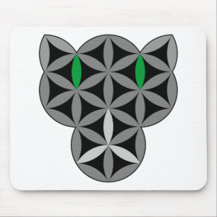 Tapis De Souris Le Chat De Vie - Animaux Sacrés 02.Dark