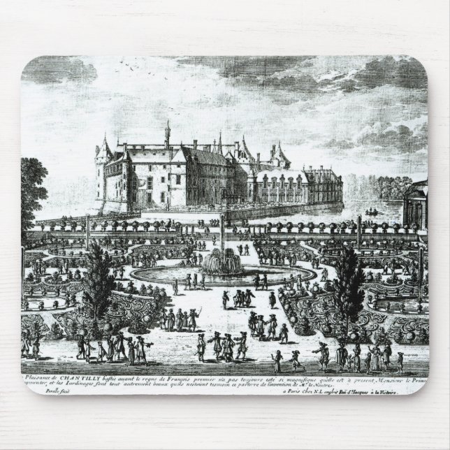 Tapis De Souris Le château De Chantilly et les jardins conçus (Devant)