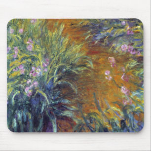 Tapis De Souris Le chemin à travers les iris par Claude Monet