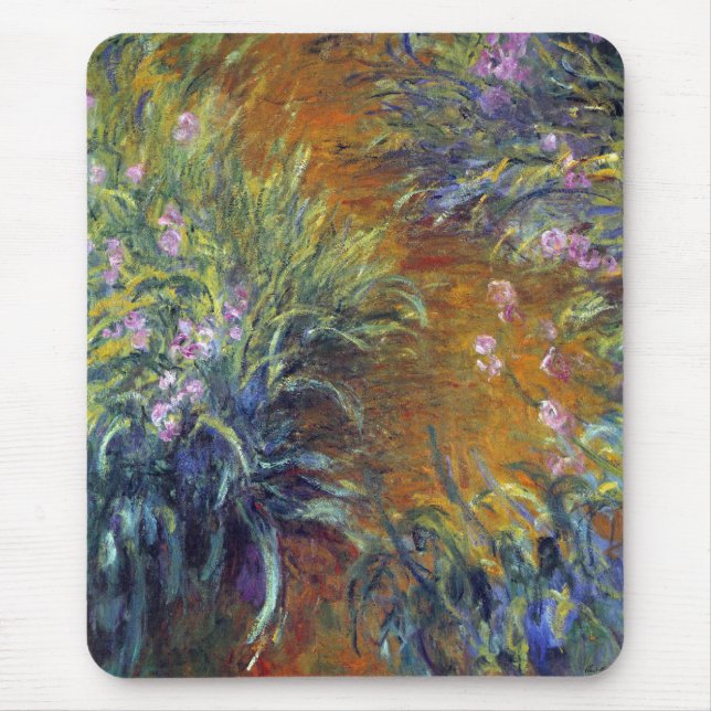 Tapis De Souris Le chemin à travers les iris par Claude Monet (Devant)