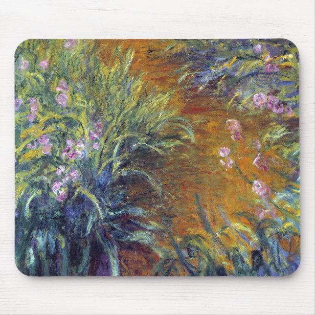Tapis De Souris Le chemin à travers les Irises par Claude Monet (Devant)