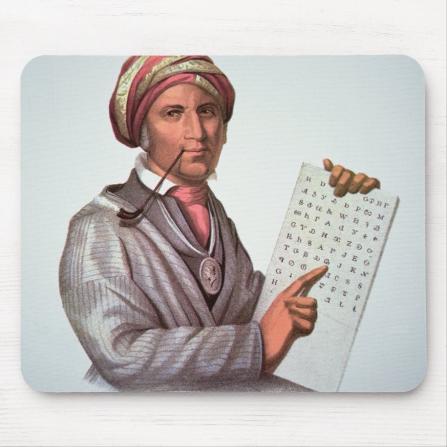 Tapis De Souris Le chercheur cherokee, Sequoyah (1776-1843) (Devant)