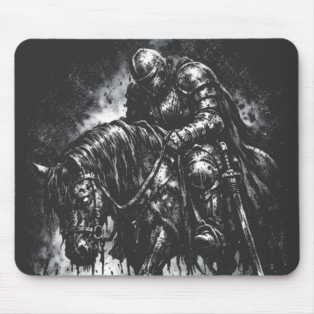 Tapis De Souris Le Chevalier Déchu par BurnsInHell (Devant)