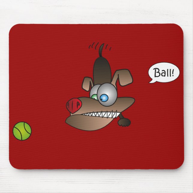 Tapis De Souris Le chien voit la boule (Devant)
