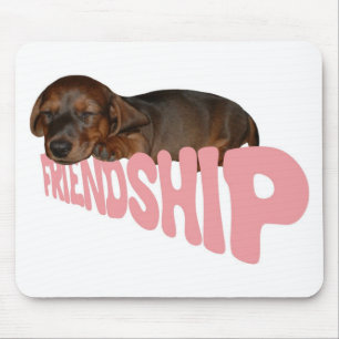 Tapis De Souris Le chiot/chien d'amitié est le meilleur ami de