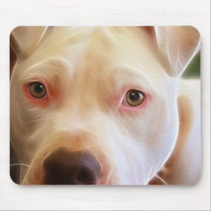 Tapis De Souris Le chiot de Pitbull observe la photographie d'art