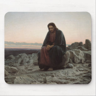 Tapis De Souris Le Christ dans le désert (par Ivan Kramskoi)