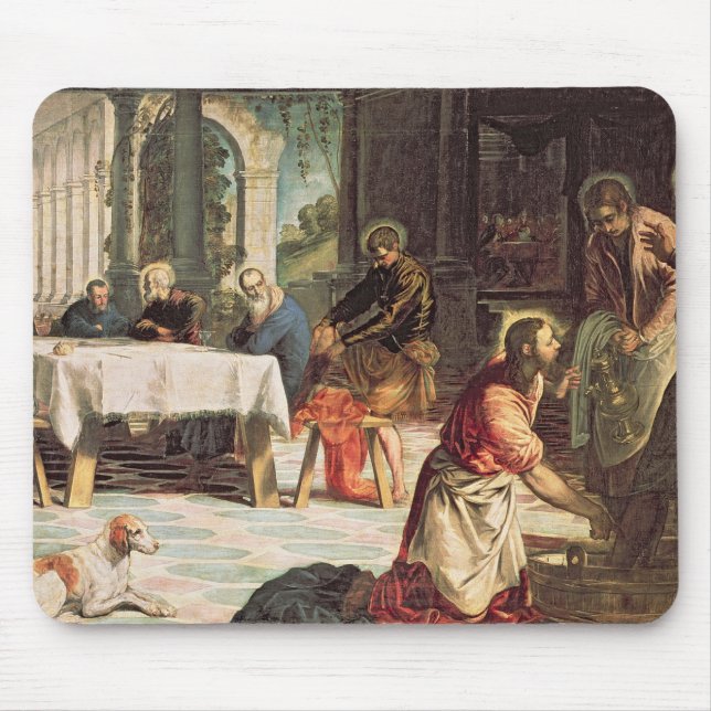 Tapis De Souris Le Christ lavant les pieds des disciples 2 (Devant)