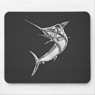 Tapis De Souris Le chrome aiment Marlin sur la fibre de carbone