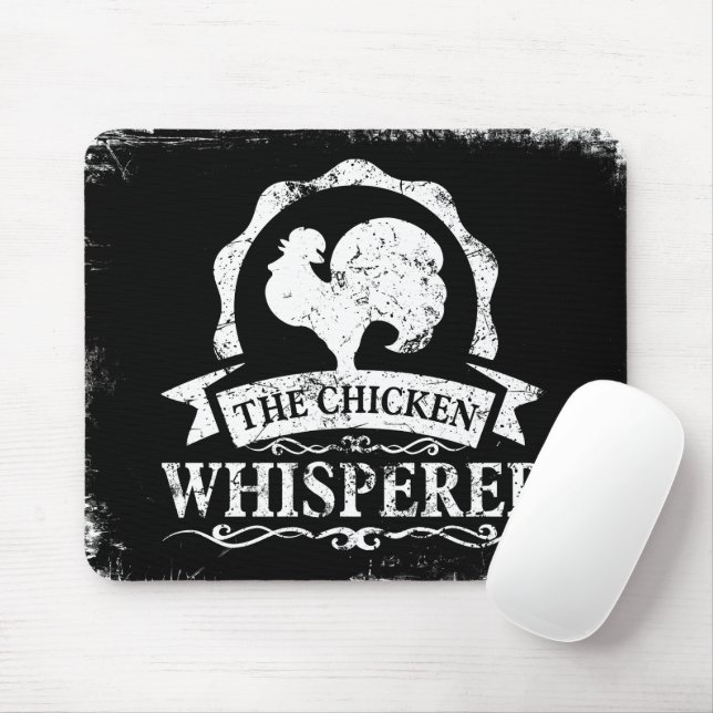 Tapis De Souris Le Chuchoteur de Poulets Drôle (Avec souris)
