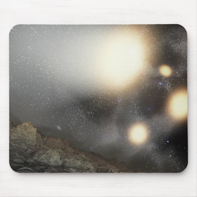 Tapis De Souris Le ciel nocturne vu d'un avion hypothétique (Devant)