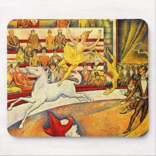 Tapis De Souris Le Cirque par Georges Seurat, Vintage Fine Art