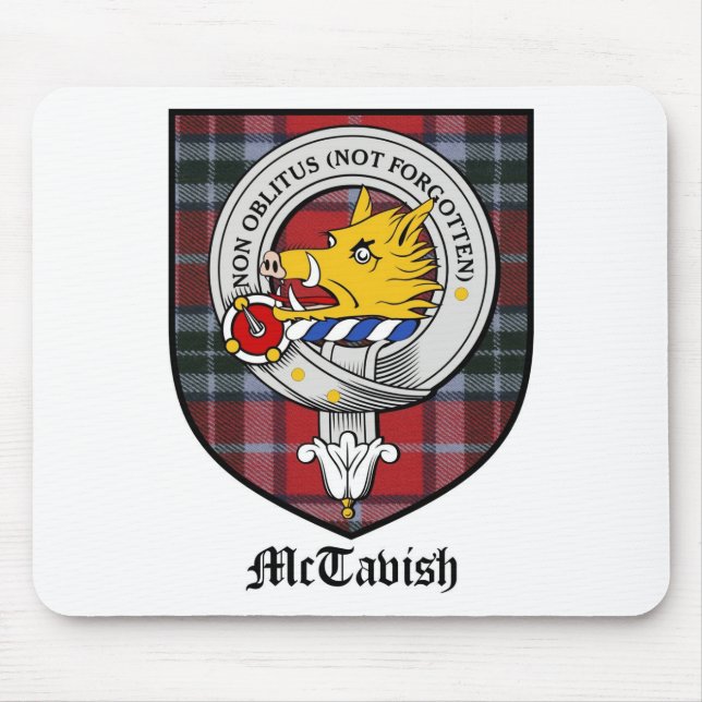 Tapis De Souris Le clan de McTavish Crest le tartan d'insigne (Devant)