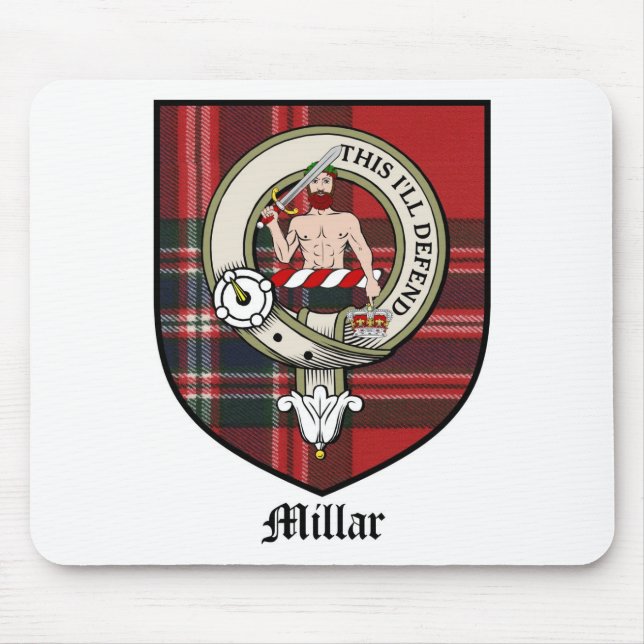 Tapis De Souris Le clan de Millar Crest le tartan d'insigne (Devant)