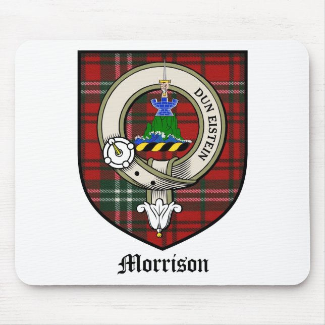 Tapis De Souris Le clan de Morrison Crest le tartan d'insigne (Devant)