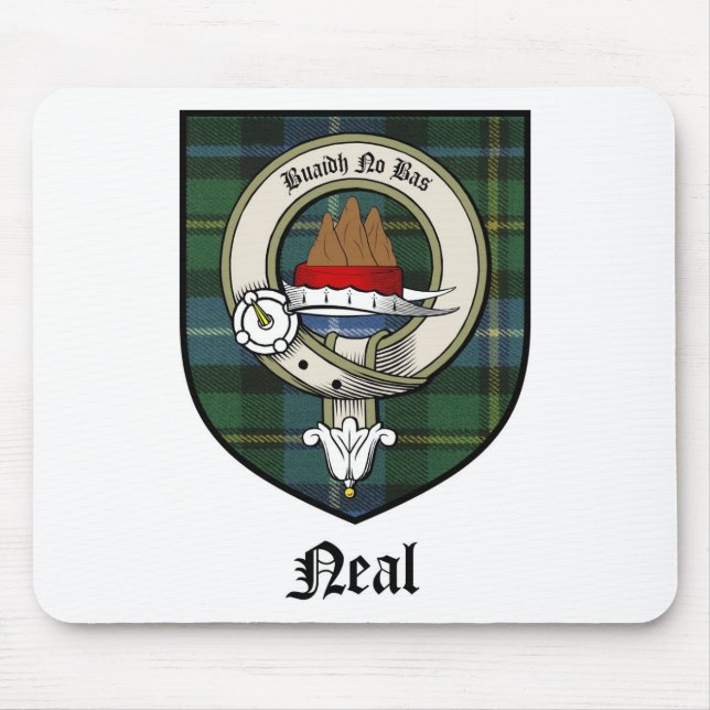 Tapis De Souris Le clan de Neal Crest le tartan d'insigne (Devant)