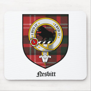 Tapis De Souris Le clan de Nesbitt Crest le tartan d'insigne