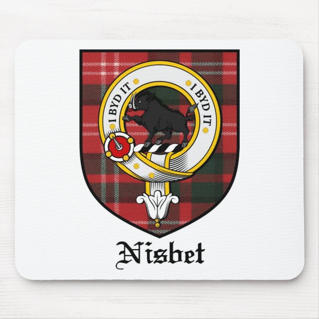 Tapis De Souris Le clan de Nisbet Crest le tartan d'insigne (Devant)