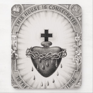 Tapis De Souris Le Coeur le plus sacré de Jésus-Christ