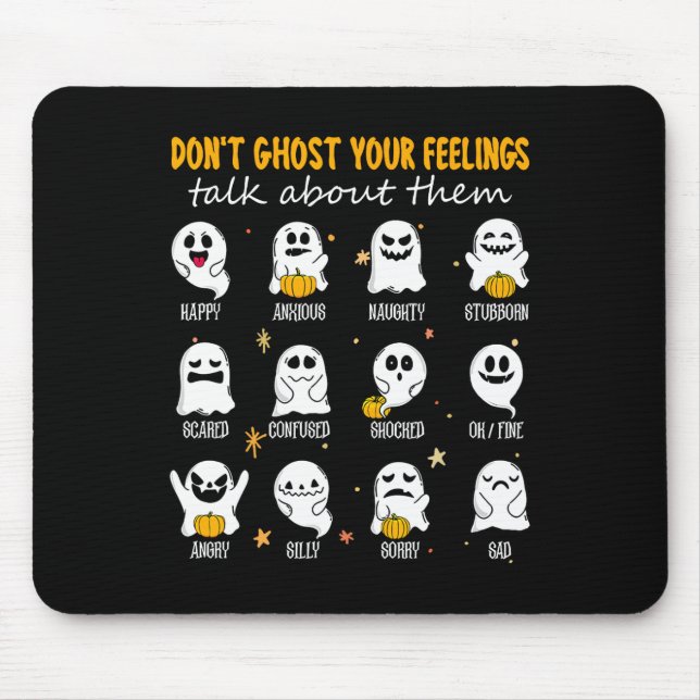 Tapis De Souris Le conseiller scolaire d'Halloween ne vous cache p (Devant)