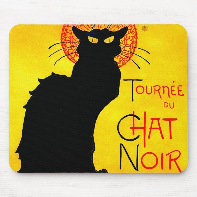 Tapis De Souris Le Conversation Noir Vintage (Devant)
