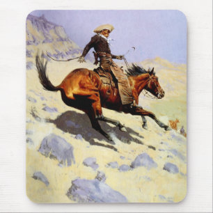 Tapis De Souris Le cowboy de Remington, Armée de cavalerie Vintage
