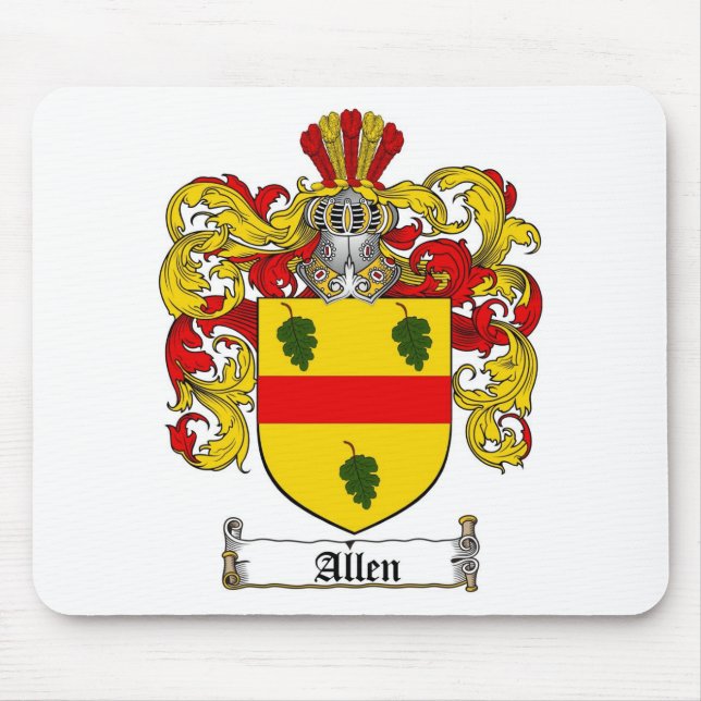 TAPIS DE SOURIS LE CREST DE FAMILLE D'ALLEN - MANTEAU D'ALLEN DES (Devant)