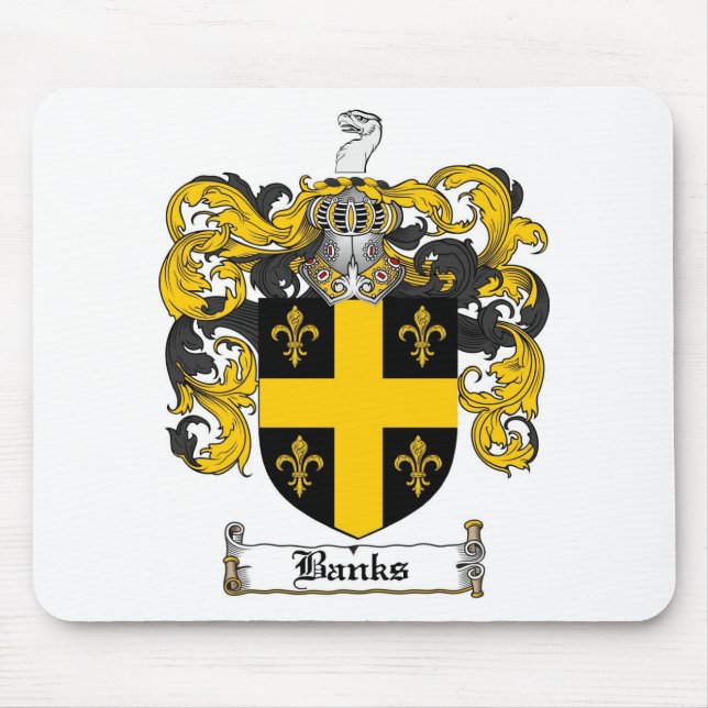 TAPIS DE SOURIS LE CREST DE FAMILLE DE BANQUES - MANTEAU DE (Devant)
