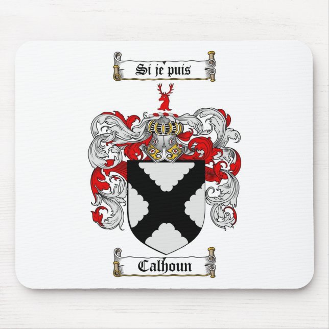 TAPIS DE SOURIS LE CREST DE FAMILLE DE CALHOUN - MANTEAU DE (Devant)