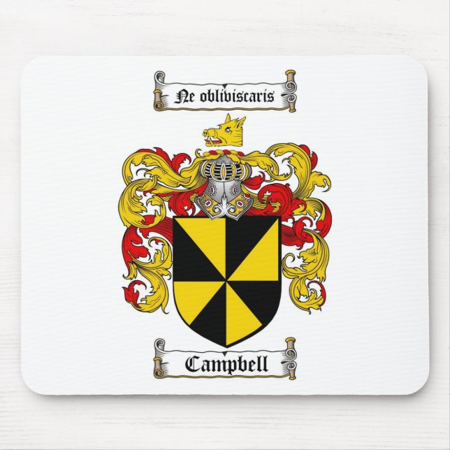 TAPIS DE SOURIS LE CREST DE FAMILLE DE CAMPBELL - MANTEAU DE (Devant)