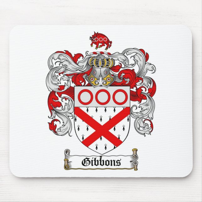 TAPIS DE SOURIS LE CREST DE FAMILLE DE GIBBONS - MANTEAU DE (Devant)