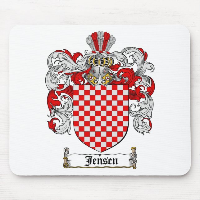 TAPIS DE SOURIS LE CREST DE FAMILLE DE JENSEN - MANTEAU DE JENSEN (Devant)