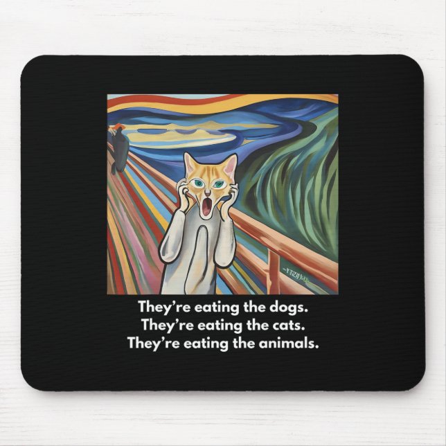 Tapis De Souris Le Cri ; Ils mangent les chiens  (Devant)