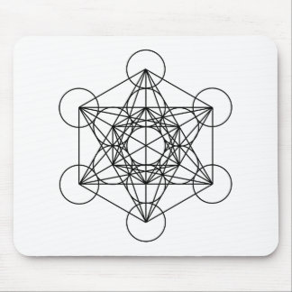 Tapis De Souris Le cube de Metatron (blanc)