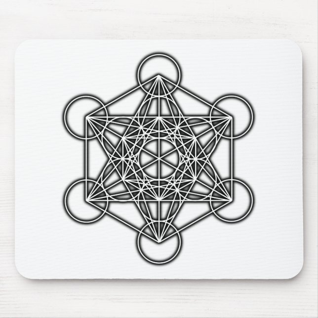 Tapis De Souris Le cube de Metatron (noir) (Devant)