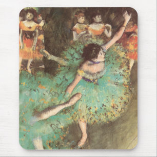 Tapis De Souris Le Danseur Vert par Edgar Degas, Ballet Vintage