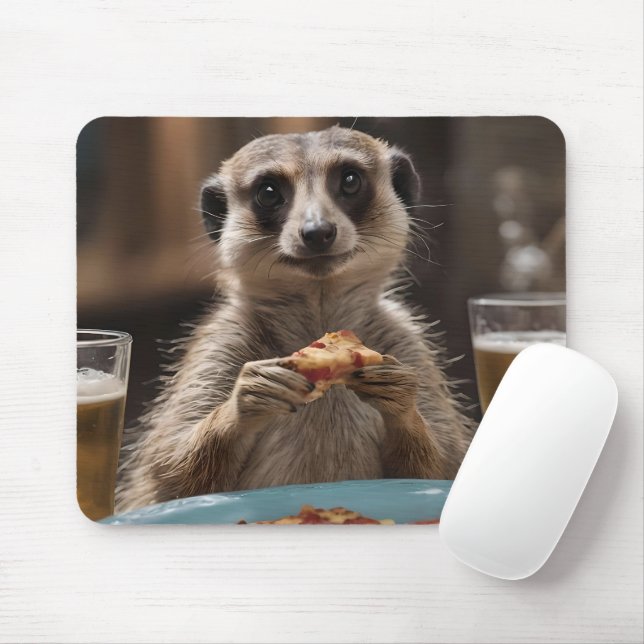 Tapis De Souris Le Déjeuner De Meerkat Sneaky, (Avec souris)