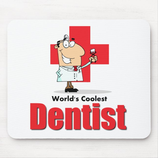 Tapis De Souris Le dentiste le plus frais du monde (Devant)