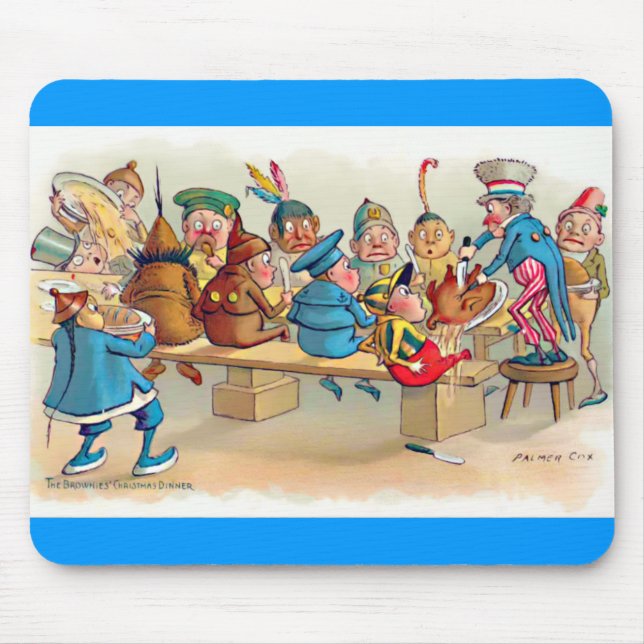 Tapis De Souris Le dîner de Noël du "brownie" (Devant)