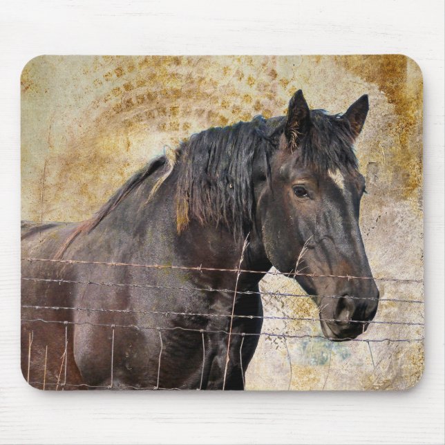 Tapis De Souris Le doux, un cheval à tirant (Devant)